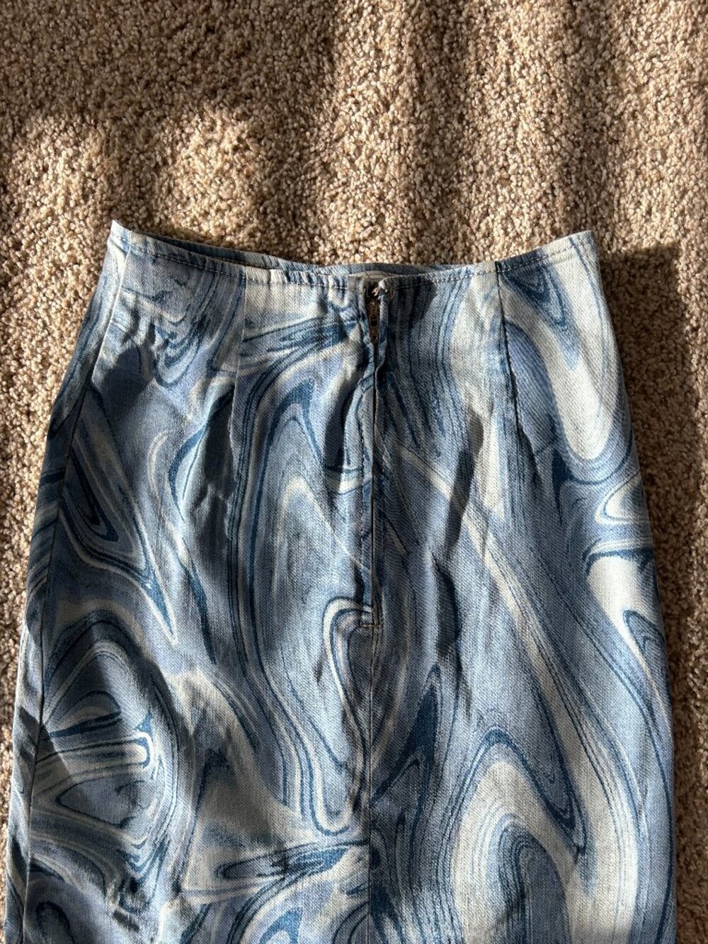 Wild Fable Y2k Blue Denim Skirt w/ Mini Slit - Picture 2 of 3